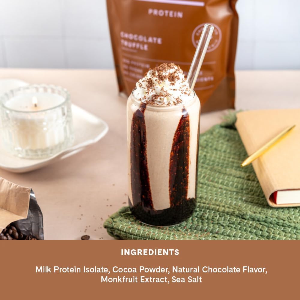 ICONIC Protein Powder, Chocolate Truffle - Sugar Free, Low Carb Protein Powder - Lactose Free, Gluten Free