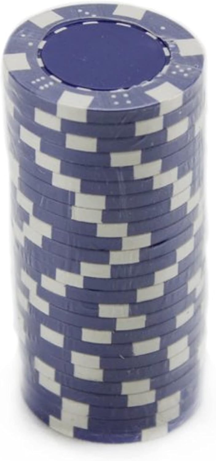 Brybelly 50 Clay Composite Striped Dice 11.5 Gram Poker Chips