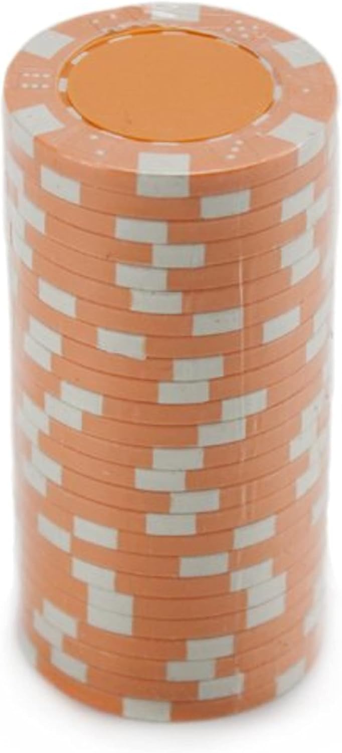 Brybelly 50 Clay Composite Striped Dice 11.5 Gram Poker Chips