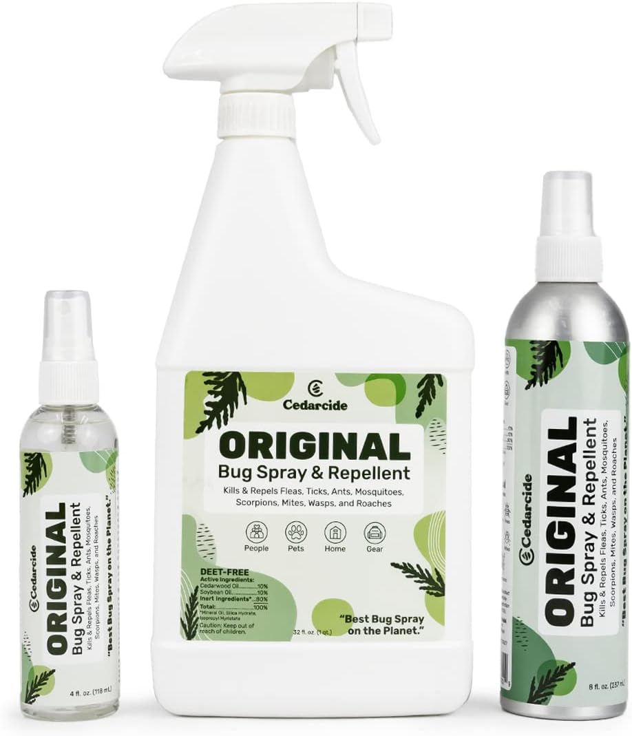 Cedarcide Original Bug Spray | Repel & Kill Fleas, Ticks, Mosquitoes, Mites, Ants & Chiggers | for use on People