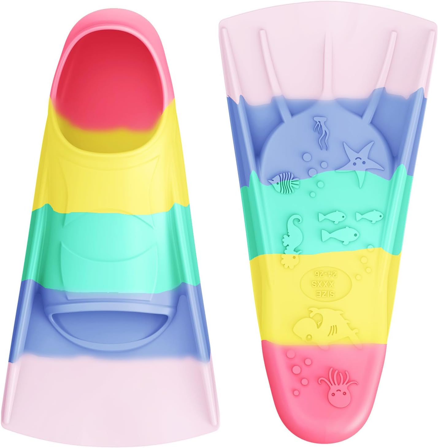 Gintenco Swim Fins, Adults & Kids Swim Training Fins for Lap Swimming