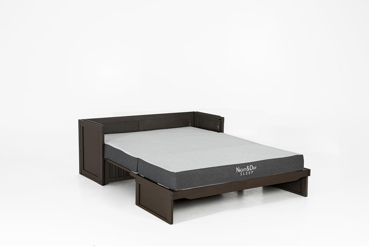 NIGHT & DAY Furniture Murphy Cube Cabinet Bed Pre-Assembled (Cherry, Queen) | Pre-Assembled