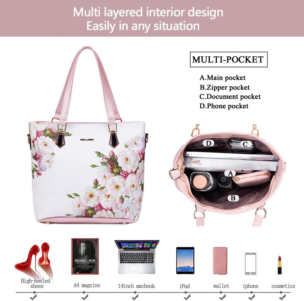 2E-youth Designer Purses and Handbags for Women Satchel Shoulder Bag Tote Top Handle Bag