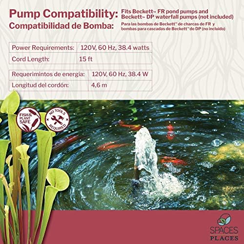 5XBIO Bio Filter Without Pump Use for Water Gardens and Koi Ponds, Black