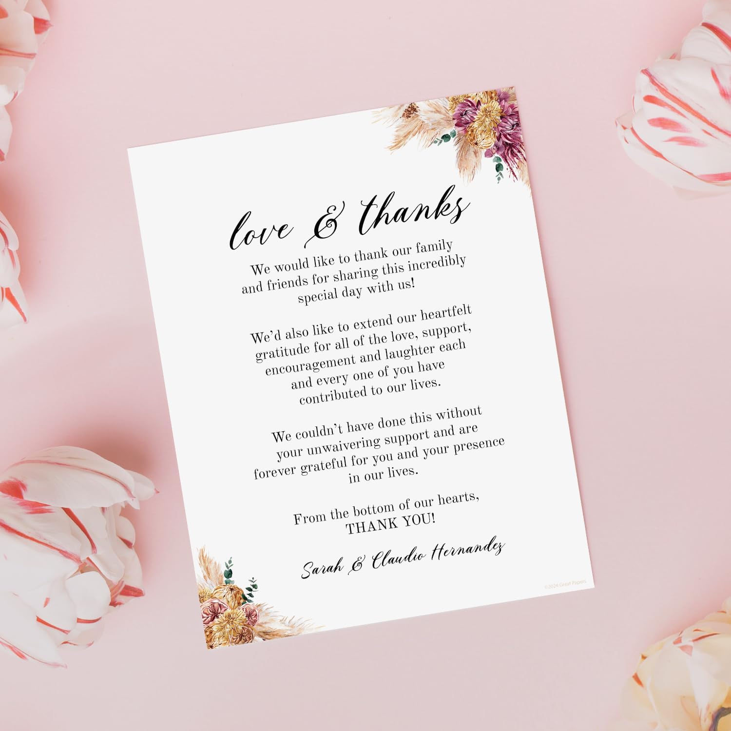 Great Papers! Lush Greenery Letterhead / 80 Floral Sheets 8.5" x 11" Beautiful Watercolor Botanical All Occasion Letter Paper