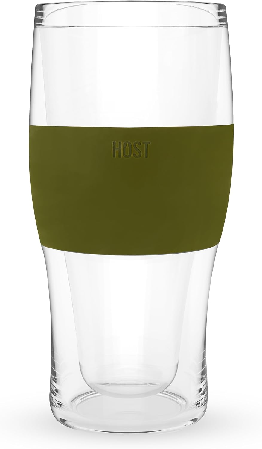 Host FREEZE Beer Glasses, Frozen Beer Mugs, Freezable Pint Glass Set, Insulated Pint Glass to Keep Your Drinks Cold, Double Walled Insulated Glasses