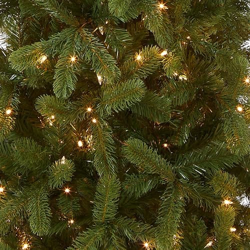 National Tree Company 7.5ft Pre-Lit Downswept Douglas Fir Christmas Tree | Slim, 350 Clear Lights, 796 Tips, Includes Stand, Green
