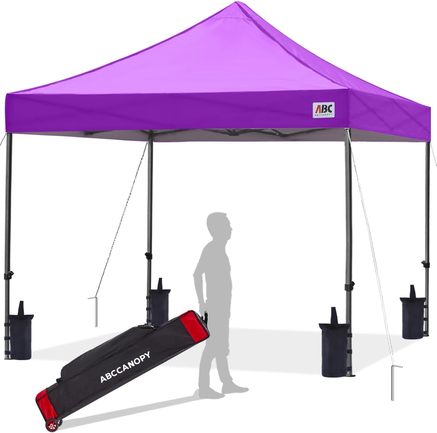ABCCANOPY Patio Pop Up Canopy Tent 10x10 Commercial-Series (Black)