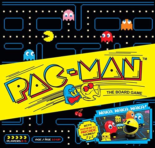 Buffalo Games - Pac-Man Game, 10 years + | Play as Pac-Man or Ghost, Built-In Retro Arcade Sounds, Electronic Pac-Man Pawn, 2 to 5 Players
