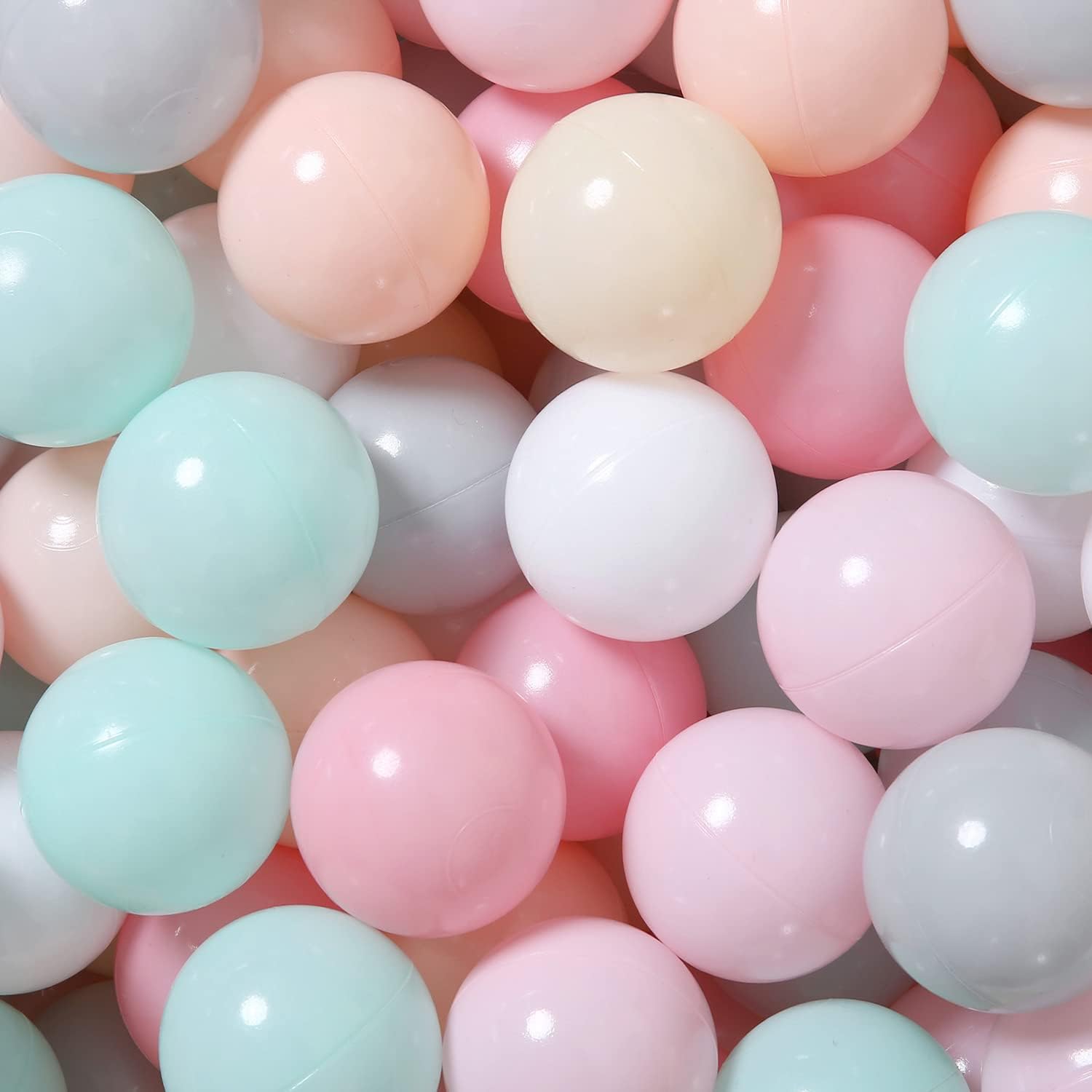 GOGOSO Ball Pit Balls 100 PCS for Toddles, Kids Plastic Balls for Ball Pit, Pool, Pink Party Accessories, Birthday Decoration