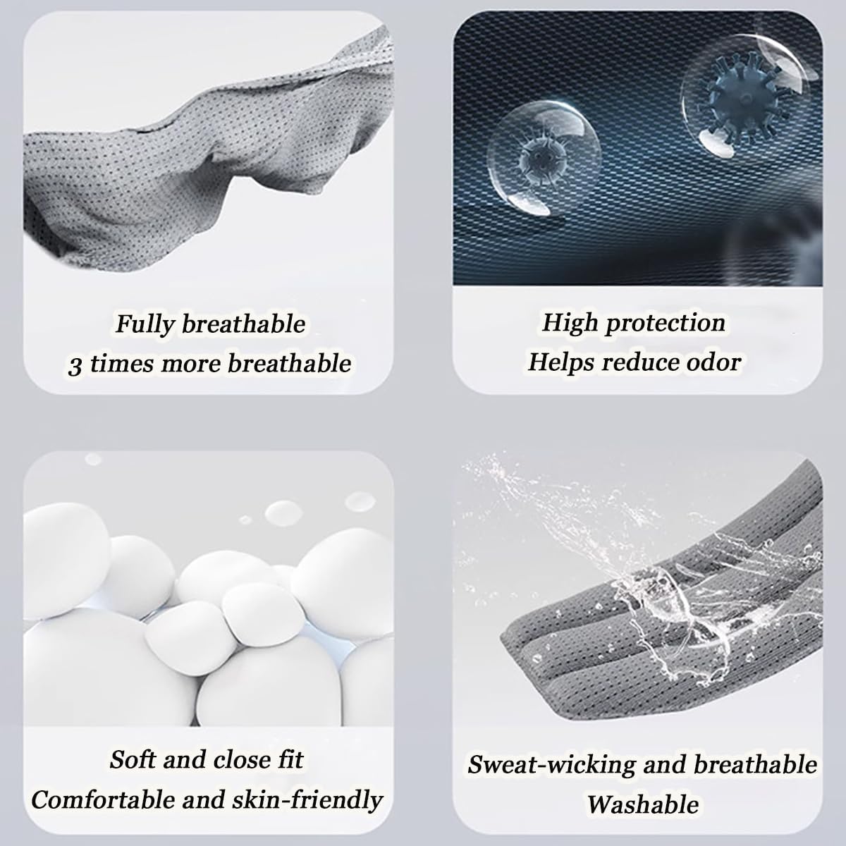 Motorcycle Helmet Liner for HJC CS-R3 II 2022 2023 2024 2025, Breathable Helmet Replacement Foam Padding Kits Set, Comfort Helmet Lining Protective Cushion Mat, Washable,B Grey