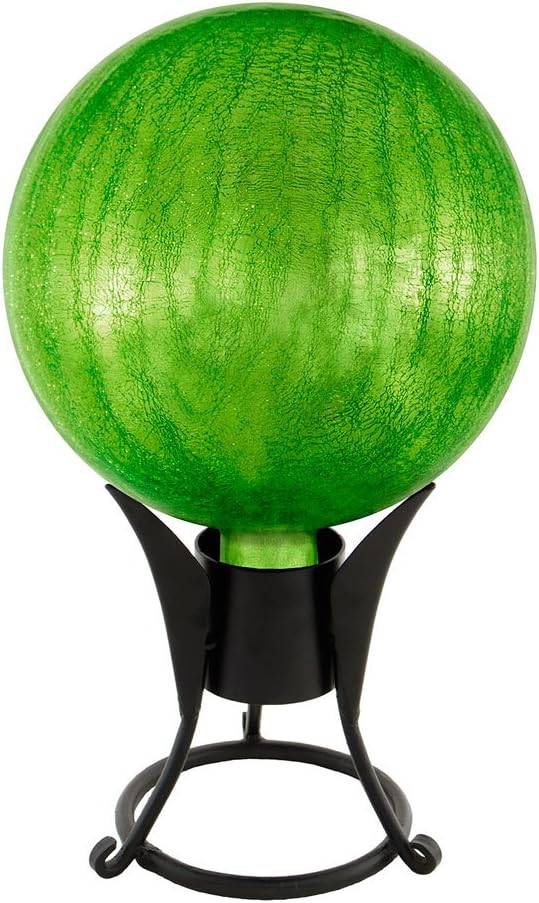 Achla Designs G10-FG-C Gazing, Fern Green 10 inch Glass Garden Globe Ball Sphere, 10