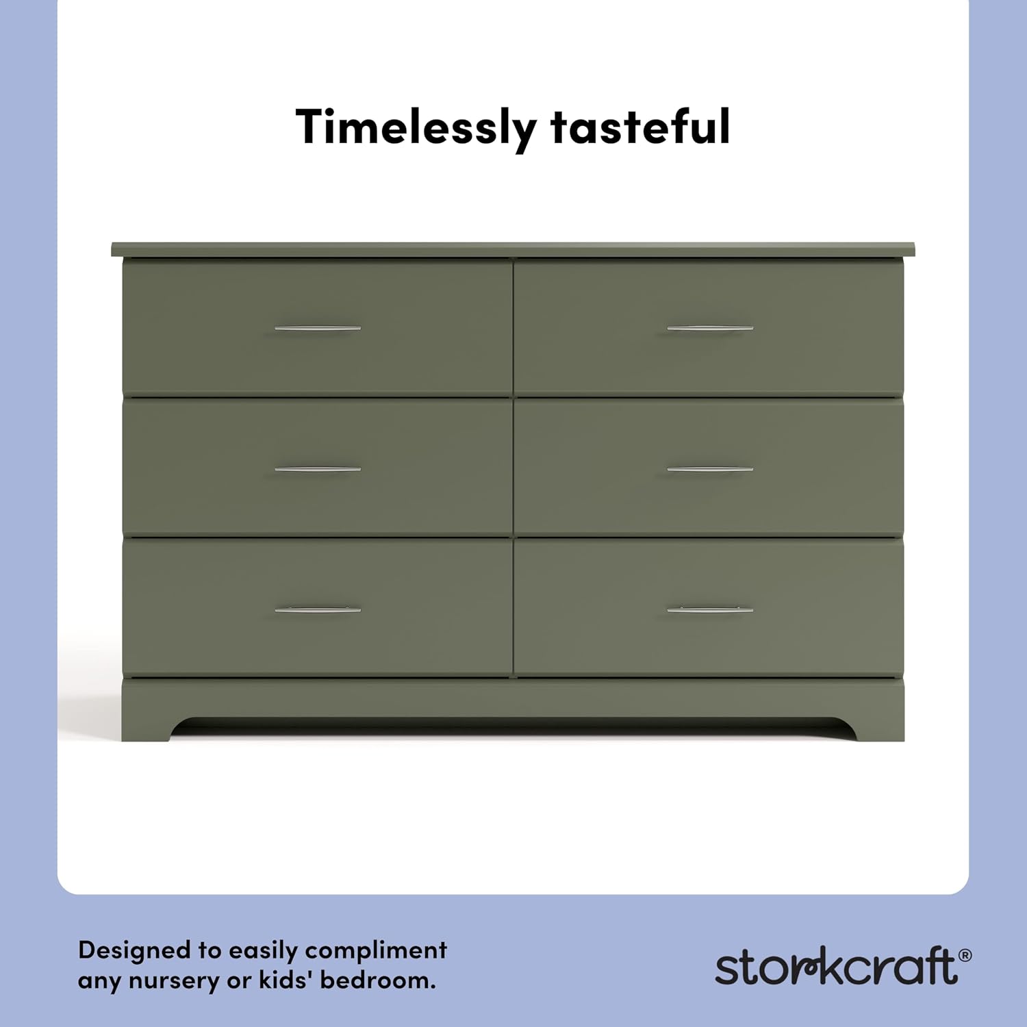 Storkcraft Brookside 2 Drawer Changing Table Dresser, Pebble Gray