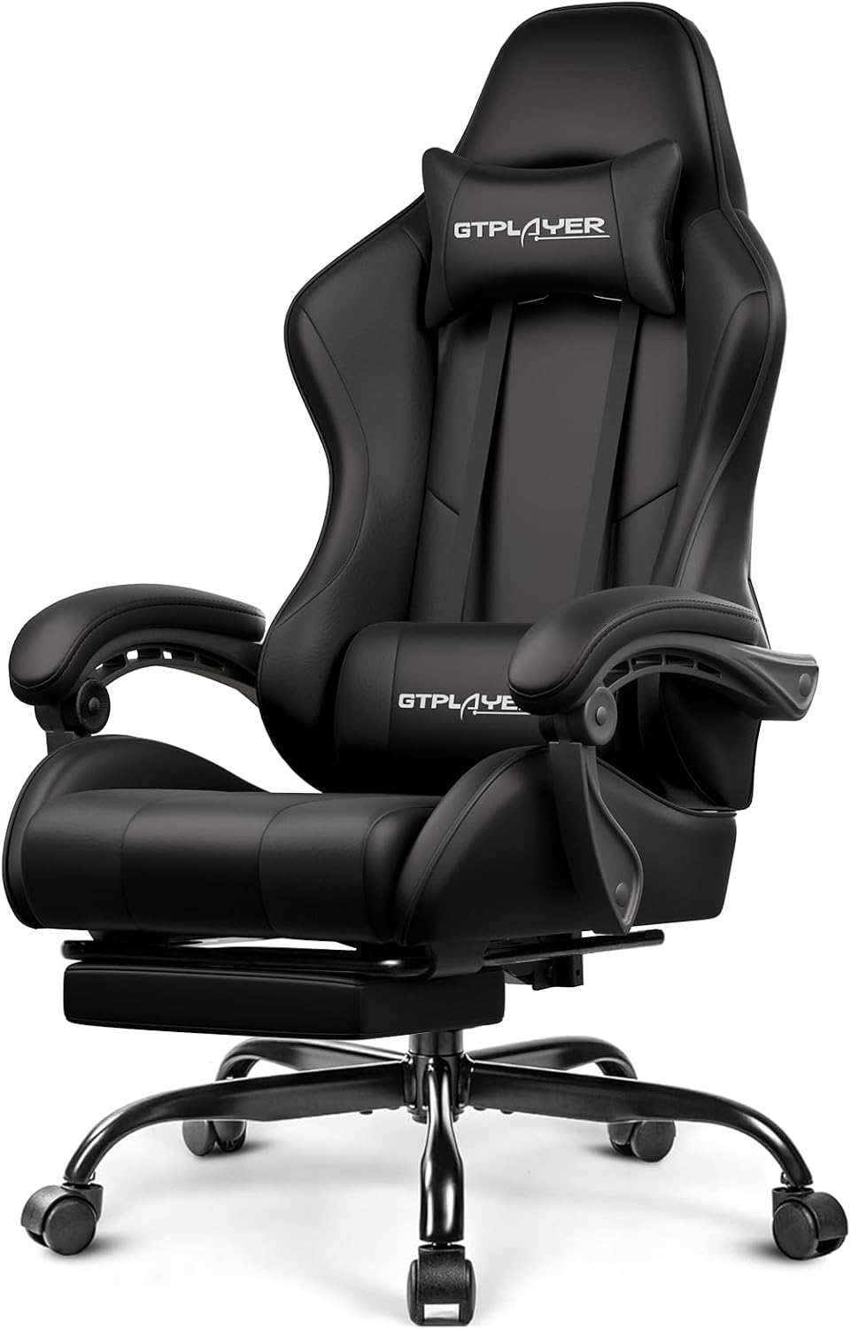 GTPLAYER Gaming Chair, Computer Chair with Footrest and Lumbar Support