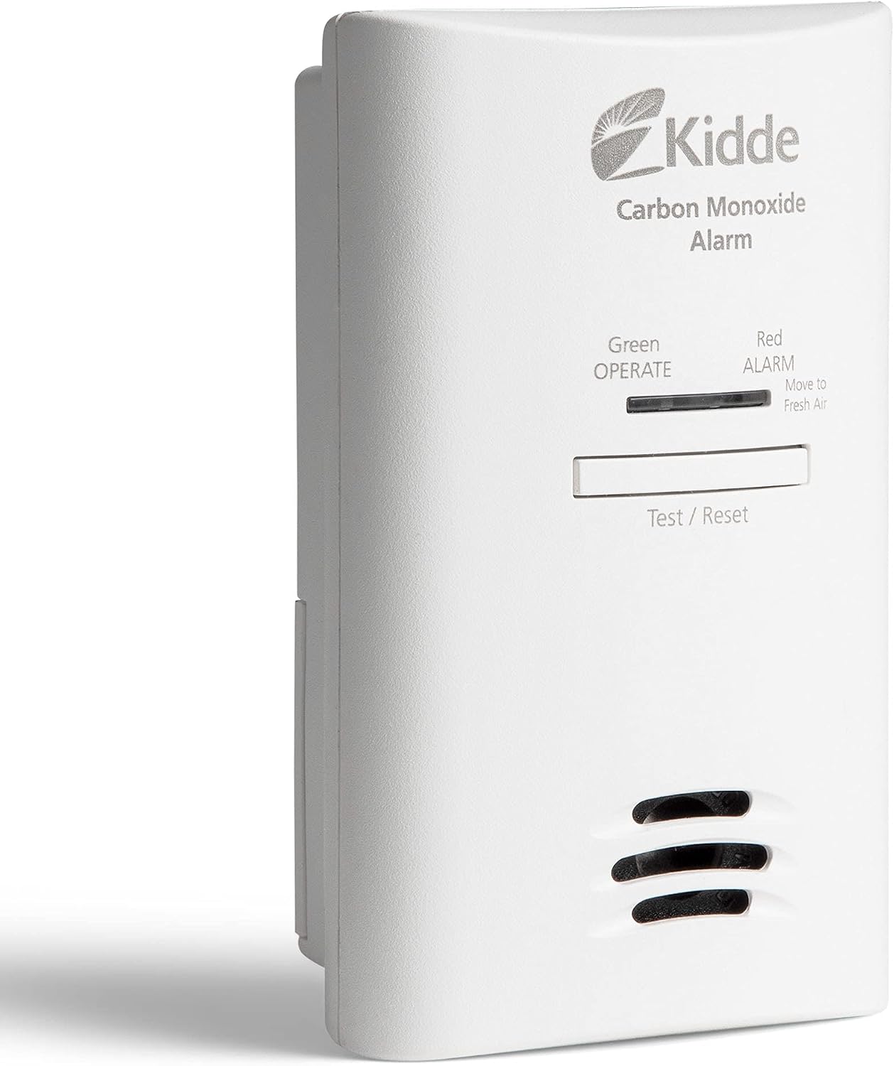 Kidde Carbon Monoxide Detector, Plug-in Wall with AA Battery Backup, Test-Hush Button