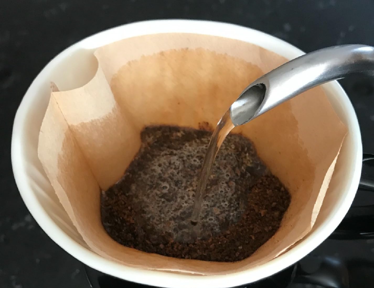 Simply Charmed Ceramic Pour Over Coffee Maker with 40 Count Melitta Filters - Elegant Single Serve Coffee Dripper for Rich Brewed Pour Over Coffee - Base Measures 4", Height 3" - Brews 8-16 oz