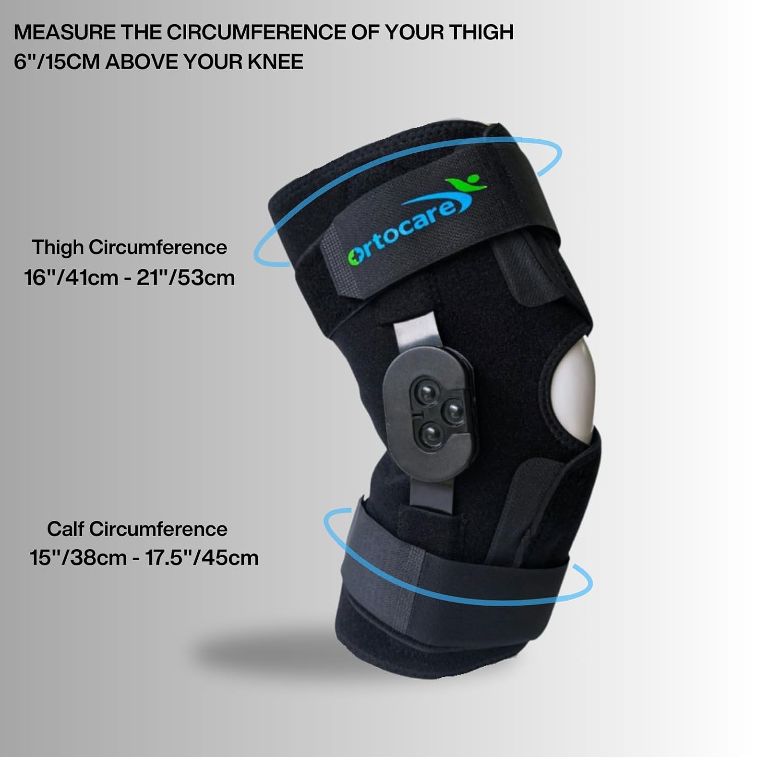 Hinged Knee Brace with Side Stabilizers & Locking Dial- Adjustable Knee Support for ACL Recovery, Meniscus Tear