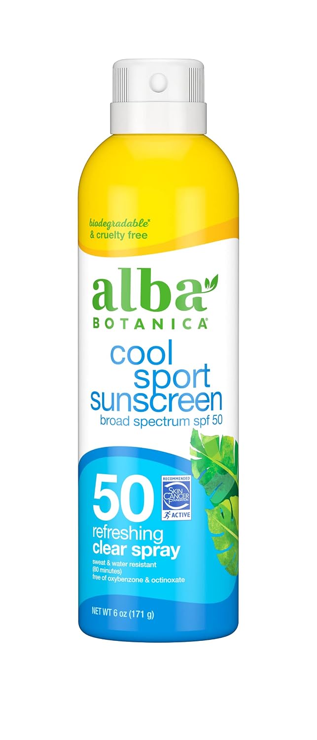 Alba Botanica Cool Sport Refreshing Clear Spray Sunscreen SPF 50.