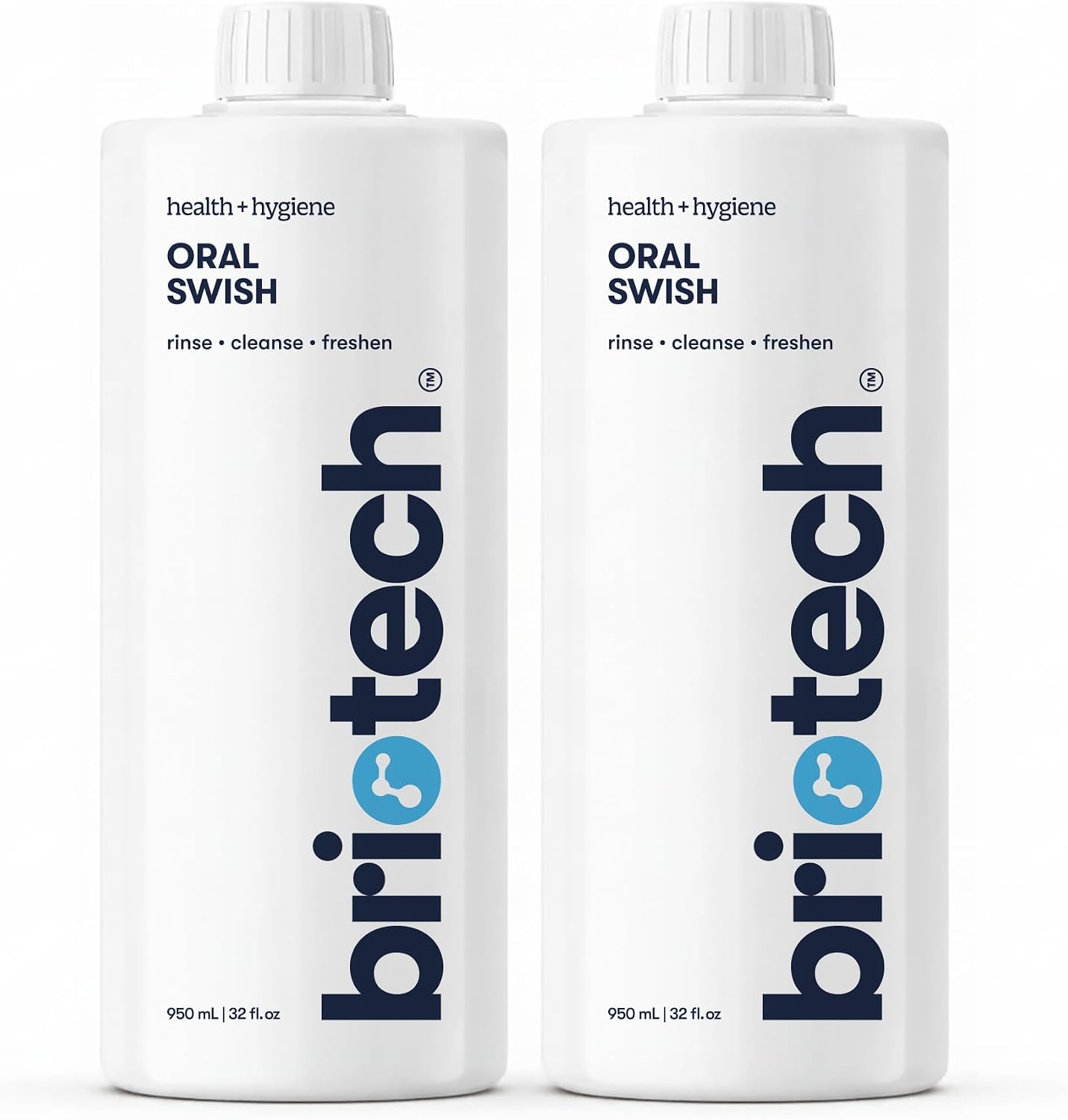BRIOTECH Oral Swish, Hypochlorous Acid Mouthwash, Oral Rinse, 32 fl oz