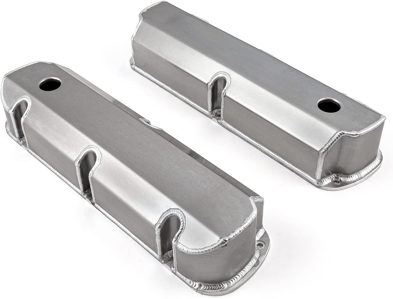 Speedmaster PCE314.1113.01 Compatible with Ford SB 289 302 351 Windsor Fabricated Valve Covers Satin Tall w/Hole