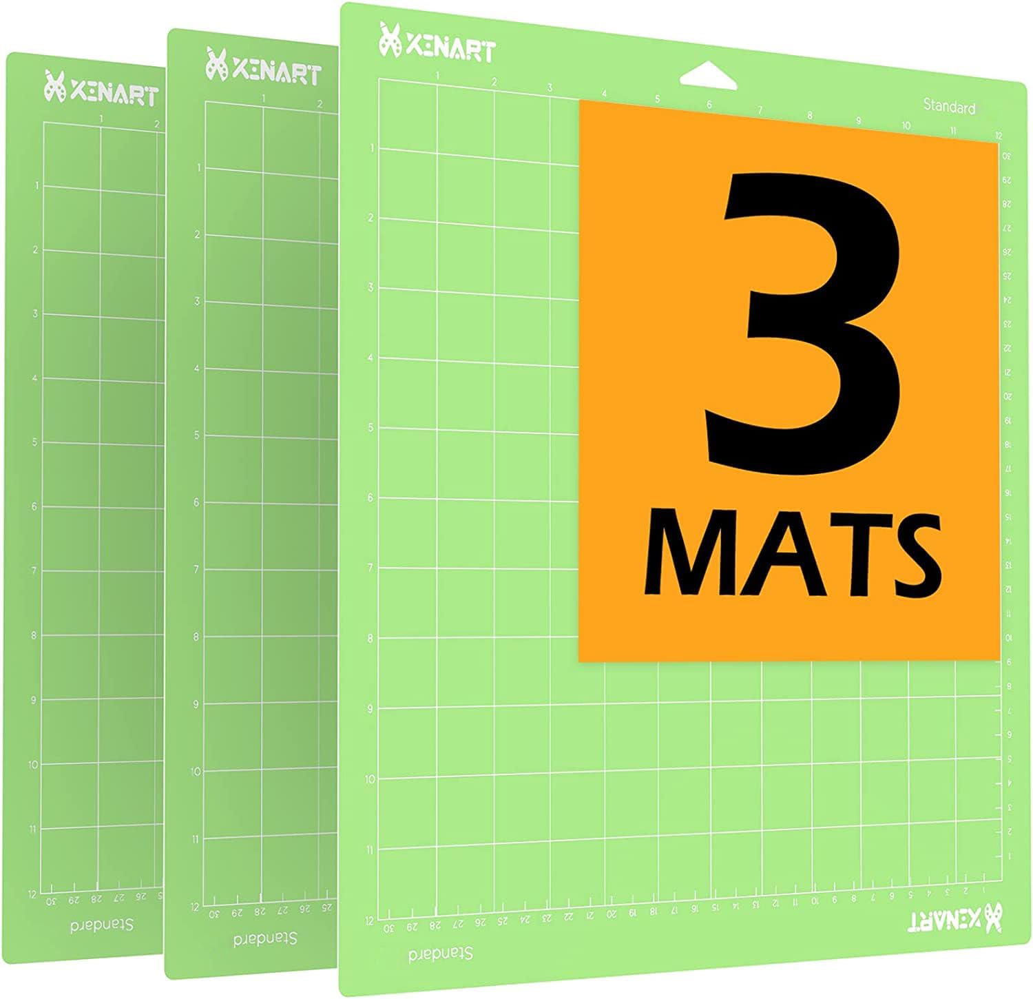 Xinart Cutting Mats for Cricut Maker 3,Maker,Explore 3,Air 2,12x24 inch Variety Replacement Cut Mat Compitable with Cricut Machines 3 Mats