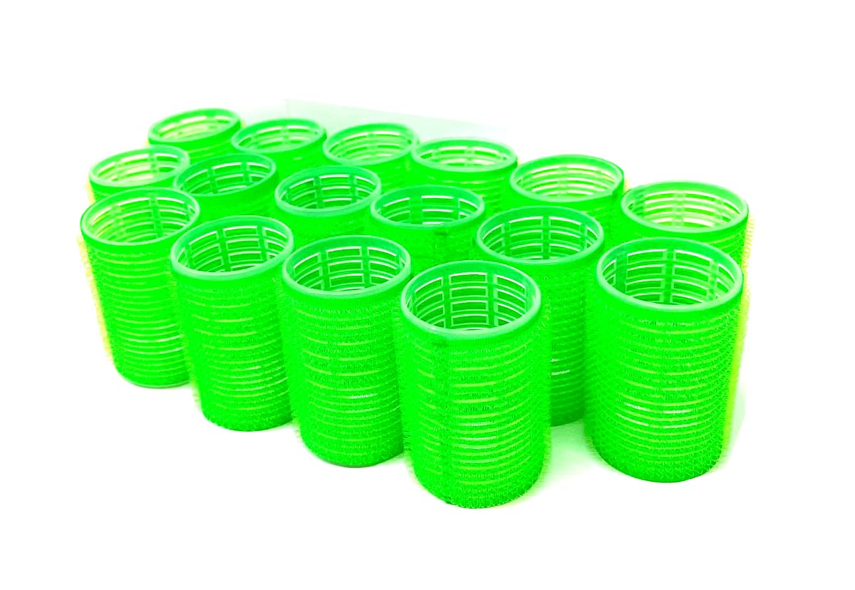 Set of 16 Self Grip Holding Hair Rollers Pro Salon Hairdressing Curlers Great for Fine & Short Hair - Medium Size Self Stick Hair Roller