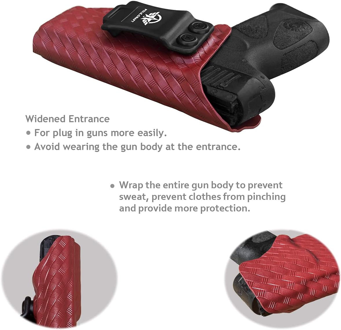 Taurus G3C G2C Holster IWB Kydex Holster Taurus G3C / G2C / G2S / PT111 / PT140 9mm/.40- Inside Waistband Concealed Carry