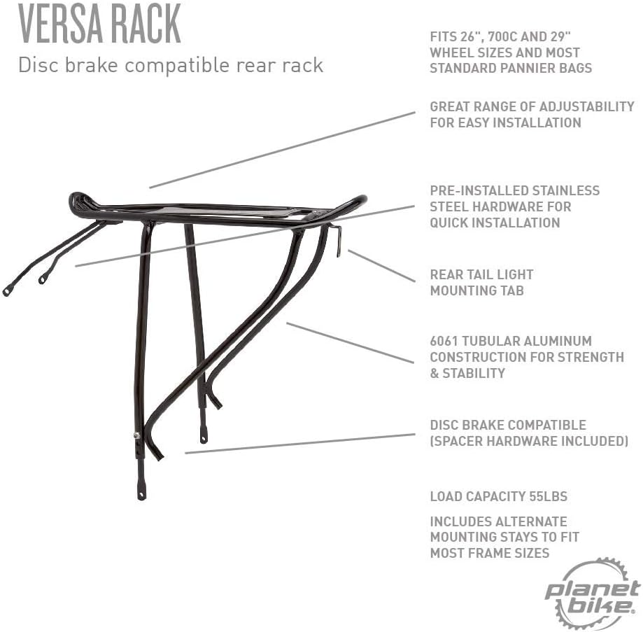 Planet Bike Versa Bike Rack,Black