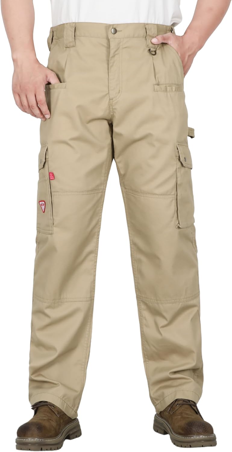 TICOMELA FR Pants for Men 7.5oz Lightweight (9 Pockets) Multi-Pocket 100% C