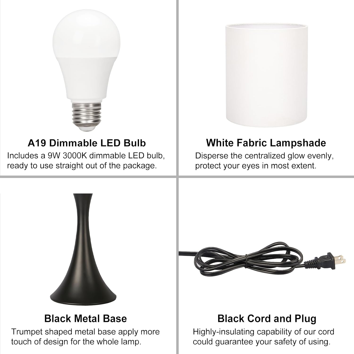 3 Way Touch Control Table Lamp