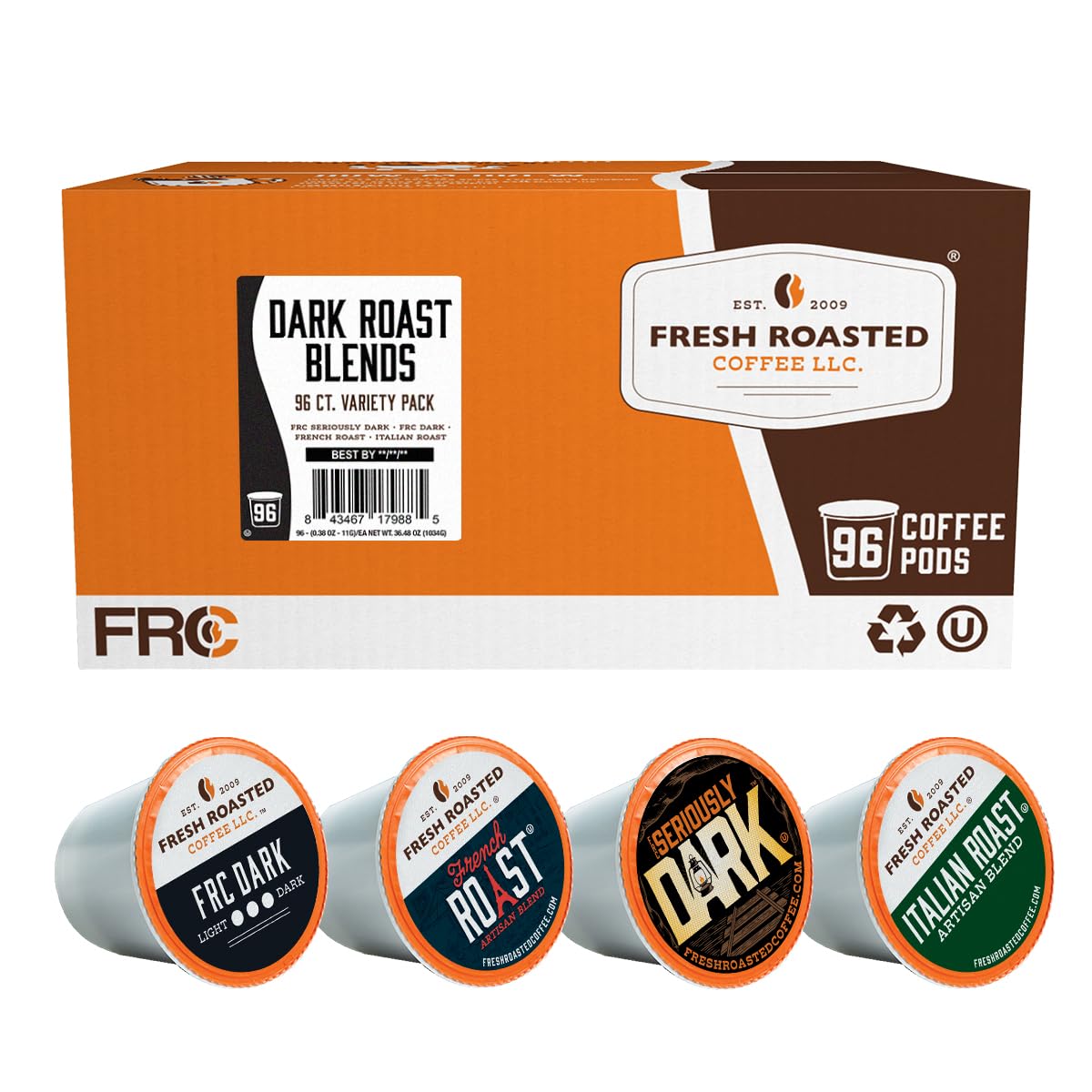 Fresh Roasted Coffee, Organic Colombian K-Cup Pods for Keurig Brewers, Medium Roast, USDA Organic, Kosher, 24 Count (Pack of 3)