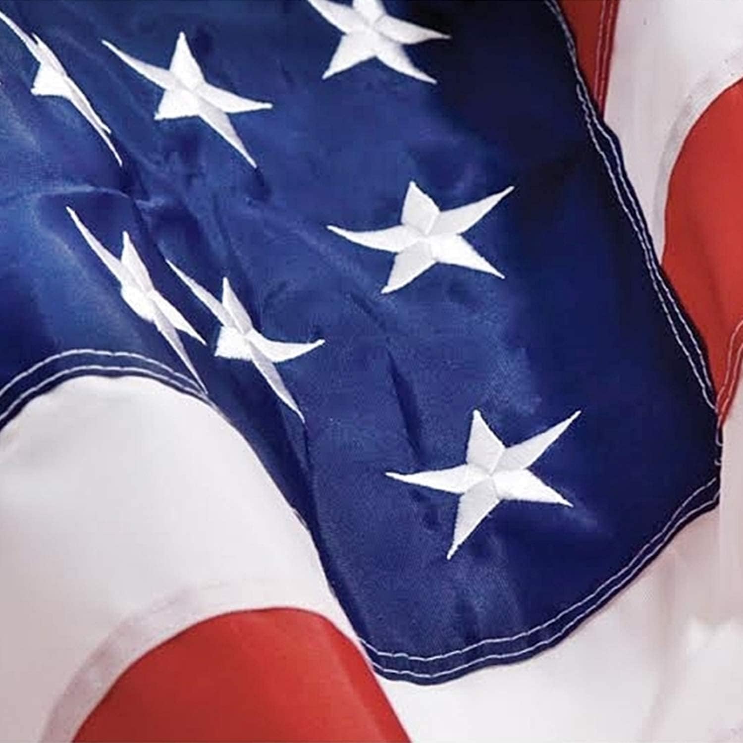 Grace Alley American Flag: 5x8 FT US Flag - 100% Made In USA - Embroidered Stars and Sewn Stripes and Brass Grommets