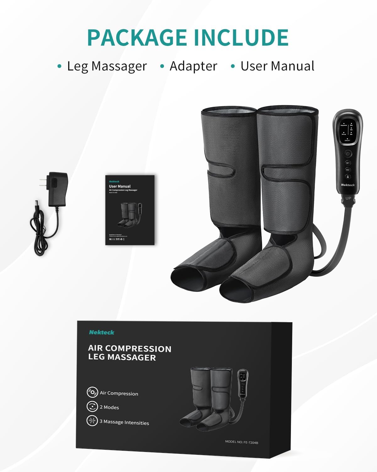Nekteck Leg Compression Massager for Circulation and Relaxation