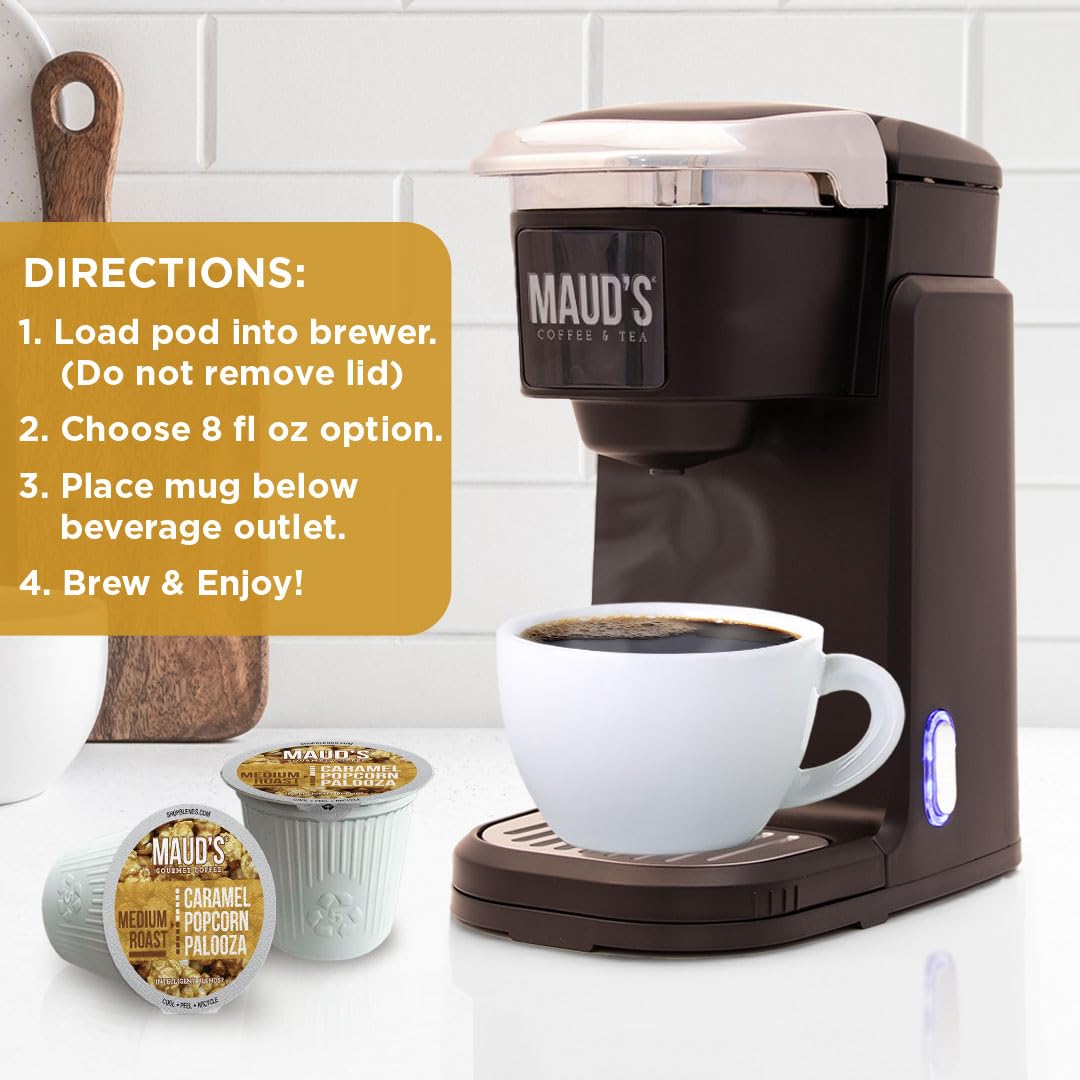 Maud's Family Pack Coffee Pods Variety Pack, 136ct, 12 Assorted Flavors | Medium Roast Flavored Coffee in Single Serve Pods – 100% Arabica Coffee, Compatible with Keurig Coffee Makers