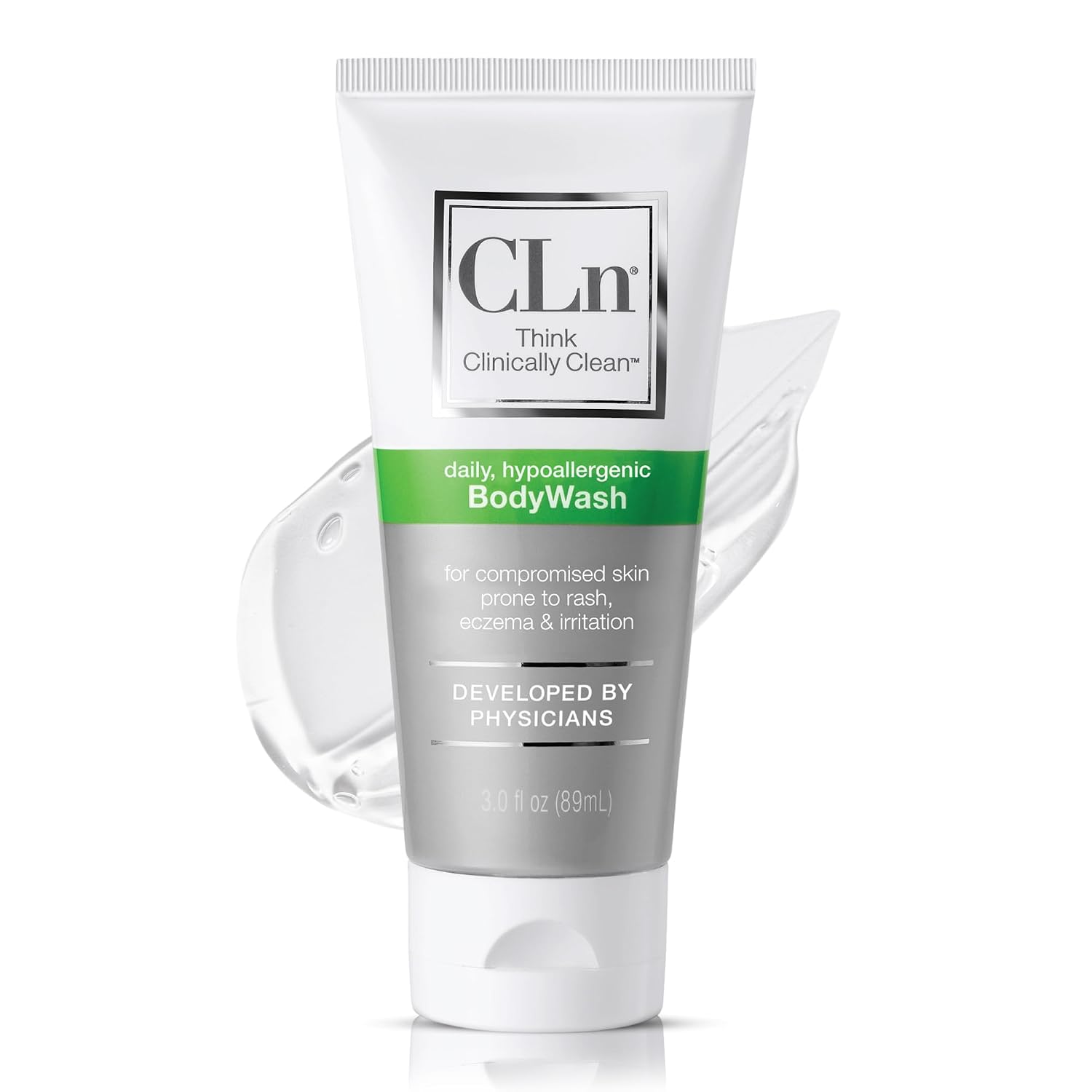 CLn® BodyWash - Non-Drying Body Wash, For Compromised Skin Prone to Eczema, Dermatitis, Rash & Hidradenitis Suppurativa, Fragrance-Free & Paraben-Free, 8 fl oz.