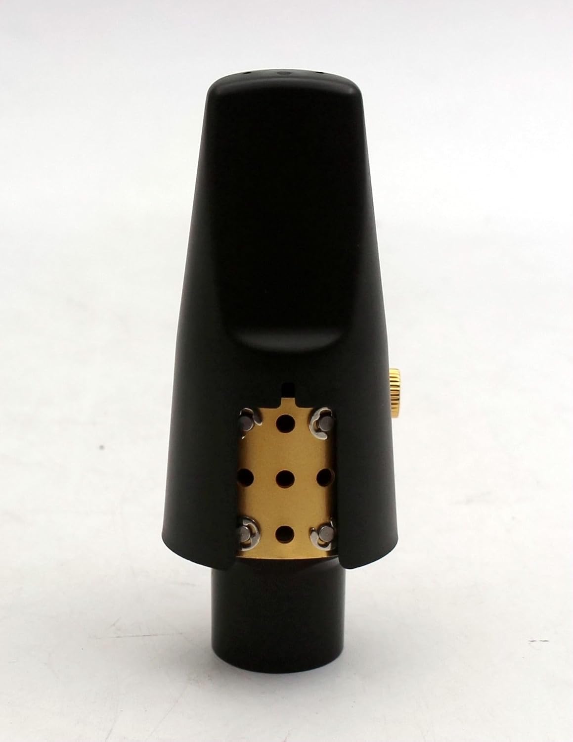 Eastern Music Saxophone Hard rubber mouthpiece Soprano alto Tenor metal ligature Ligature cap (Sandblust gold, Tenor MPC)