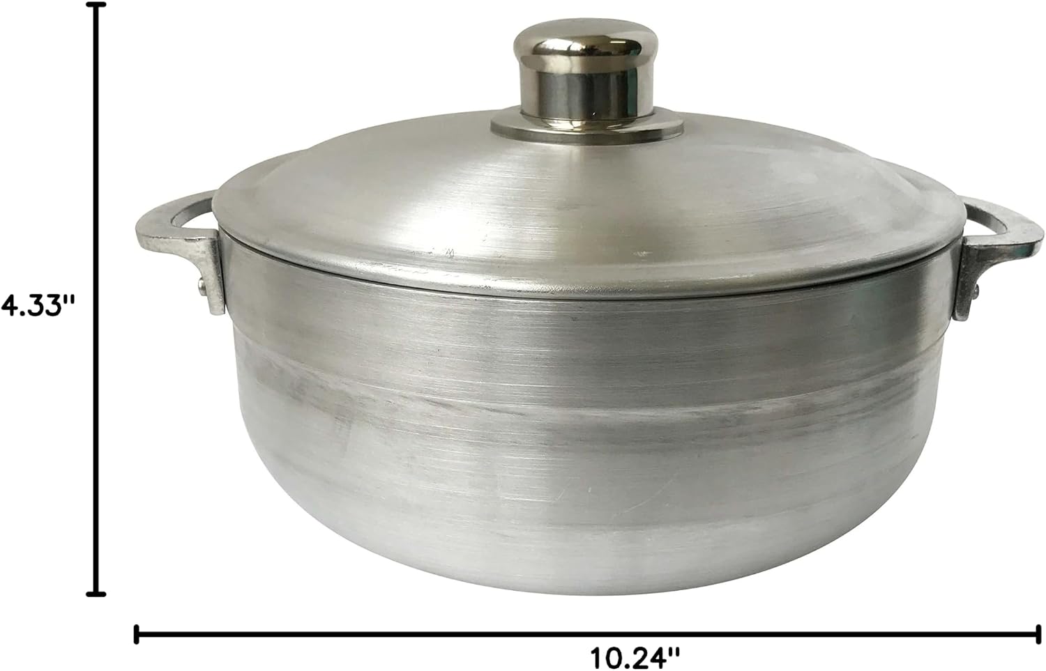 Wee's Beyond Heavy Gauge Caldero Dutch Oven with Aluminum Lid, 3.7 quart, Silver