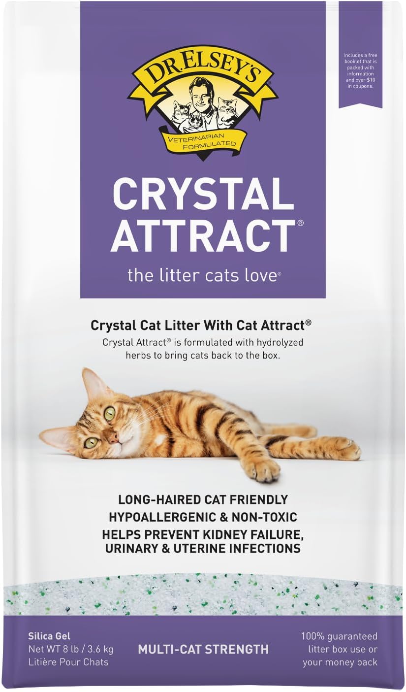Dr. Elsey's Crystal Attract Silica Cat Litter, 8lbs