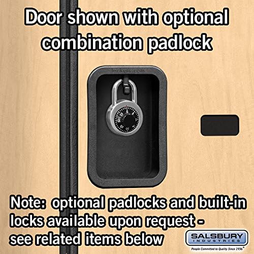 Salsbury Industries 2-Tier S-Style Extra Wide Designer Wood Locker with Three Wide Storage Units, 6-Feet High by 24-Inch Deep, Maple
