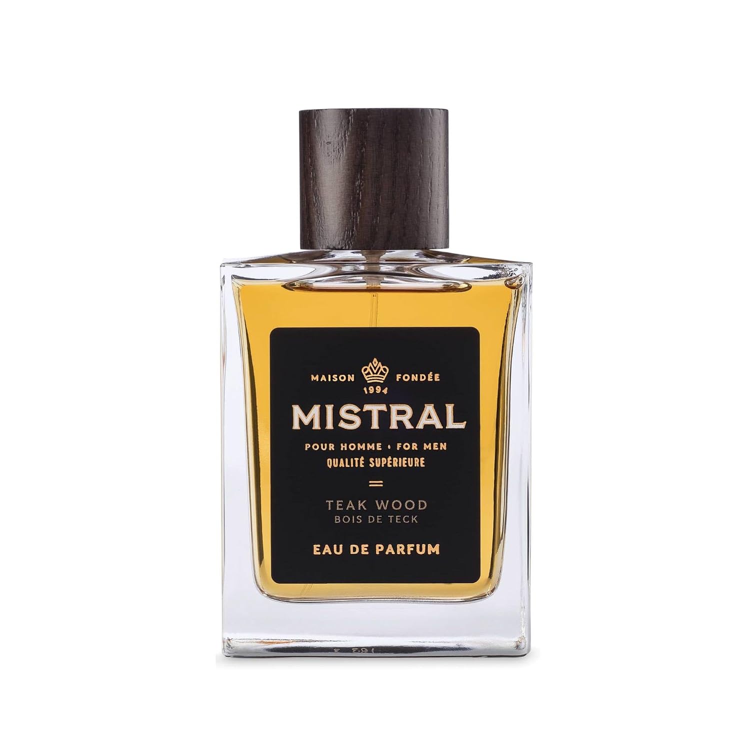 Mistral Bourbon Vanilla Eau de Parfum for Men, Men's Cologne, 3.4 Oz | Warm & Sweet Masculine Scent with Vanilla, Patchouli & Sandalwood, Cruelty-Free, Long-Lasting Perfume, Made in France