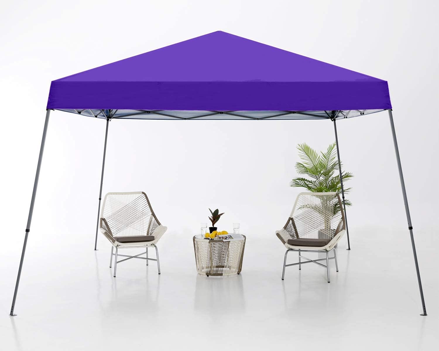 ABCCANOPY 11x11 Pop Up Canopy Tent, Stable Slant Leg Outdoor Shade, Black