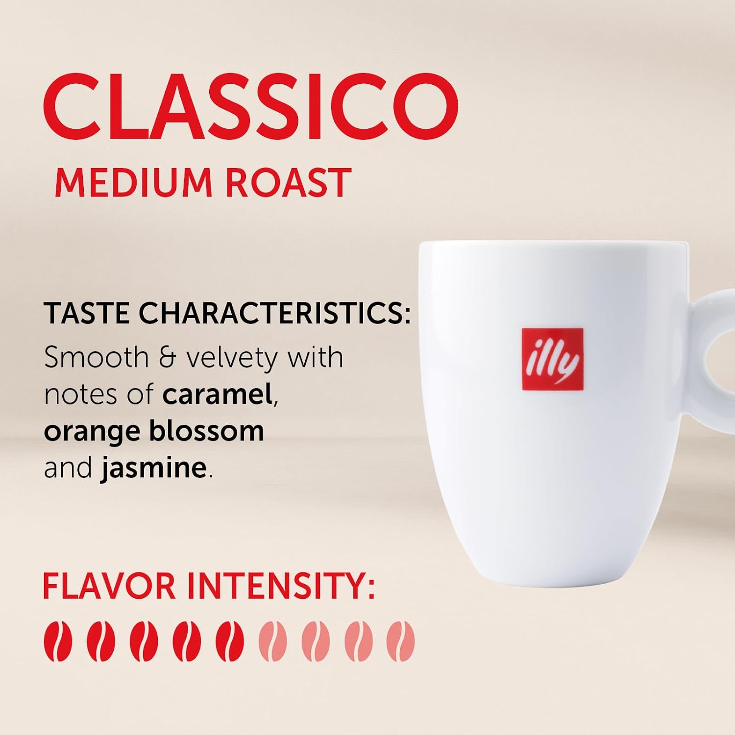 Illy Classico Whole Bean Coffee, Medium Roast, Classic Roast With Notes Of Caramel, Orange Blossom And Jasmine, 100% Arabica Coffee, No Preservatives, 8.8 Ounce Can (Pack Of 1)