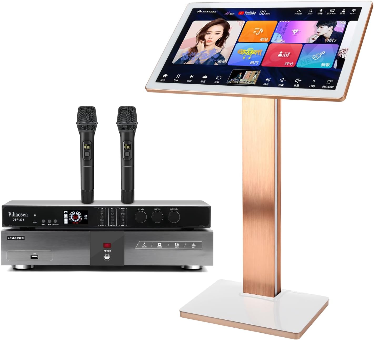 2026 New Chinese Karaoke Machine KV-V5 MAX Karaoke Player, with Reverb Wireless Microphone