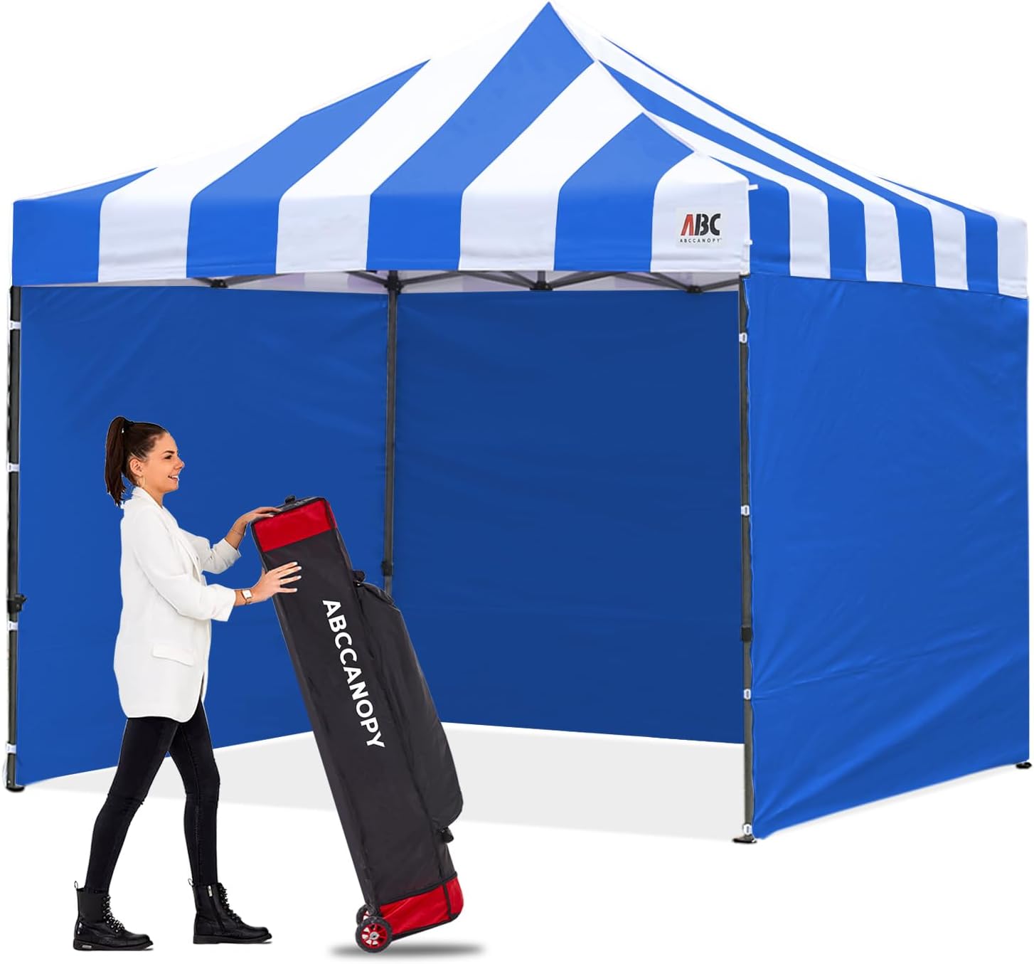 ABCCANOPY Heavy Duty Easy Pop up Canopy Tent with Sidewalls 10x20, Turquoise