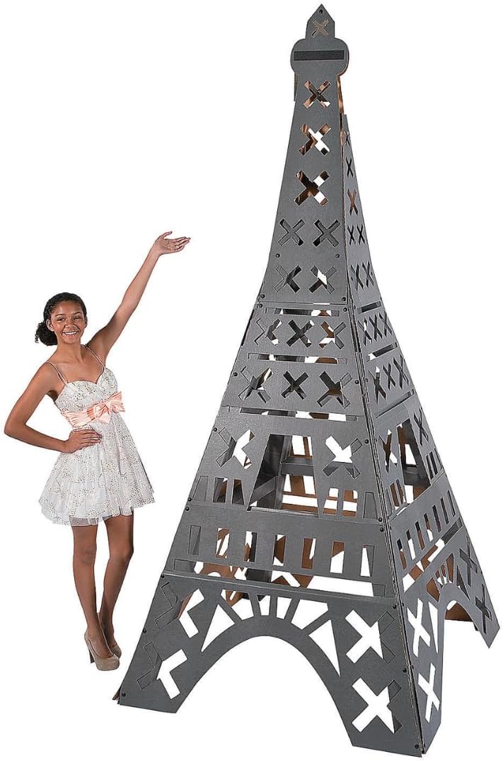 3D Eiffel Tower Cardboard Standup - Paris Party Decor
