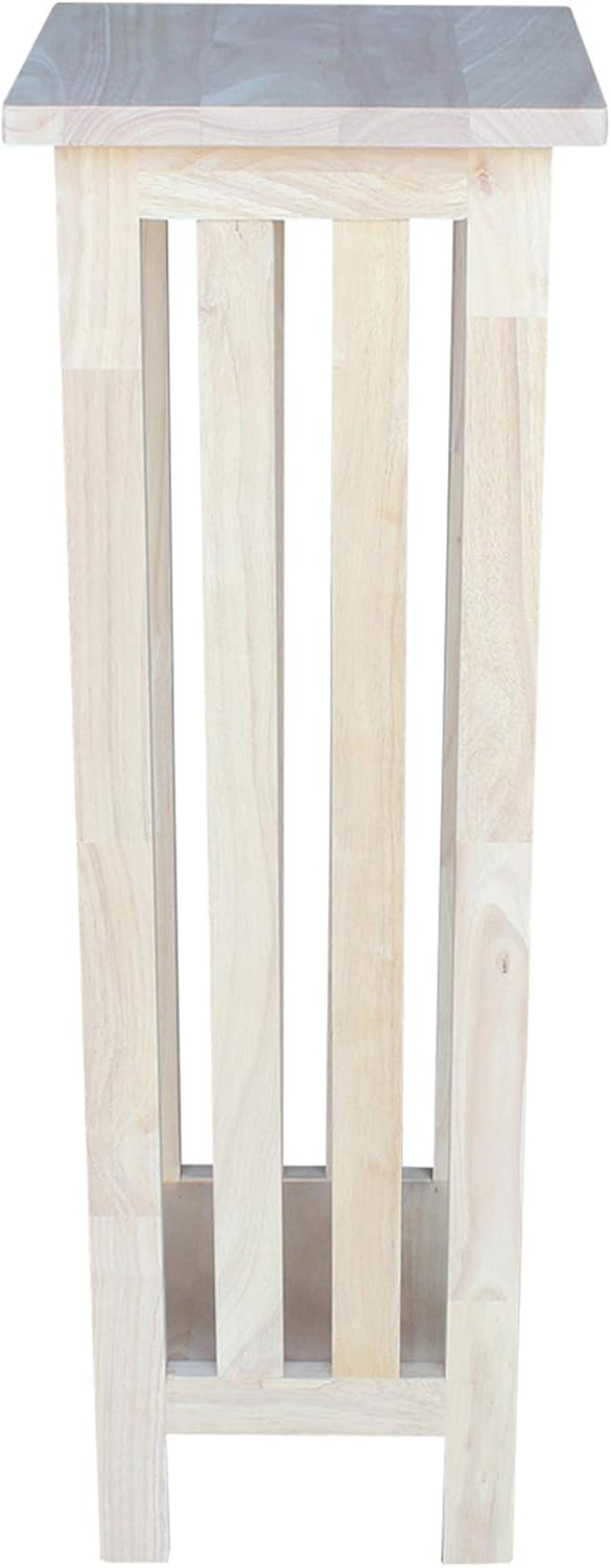 IC International Concepts Solid Wood Mission Plant Stand, Unfinished