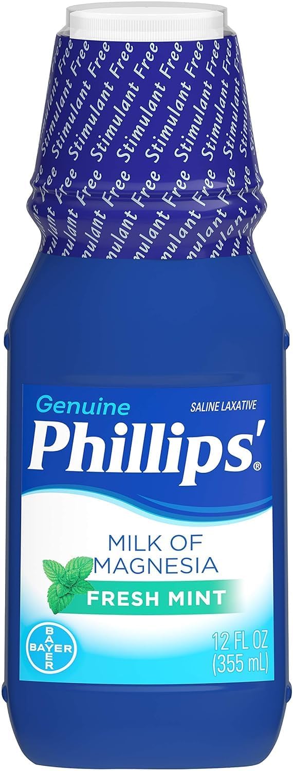 Phillips' Milk of Magnesia, Laxative, Original, 4 Ounce (Pack of 6) - Packaging May Vary