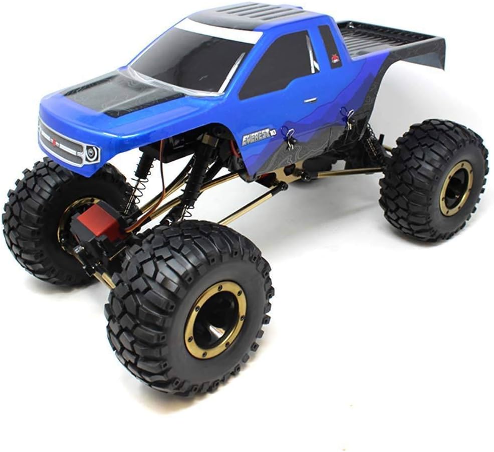 Redcat Racing Everest-10 Electric Rock Crawler with Waterproof Electronics, 2.4Ghz Radio Control (1/10 Scale), Blue/Black