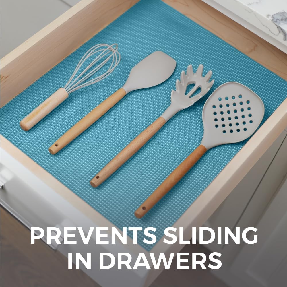 HOME GENIE Shelf Drawer and Cabinet Liner, Non Adhesive, 12x20 Soft Gray