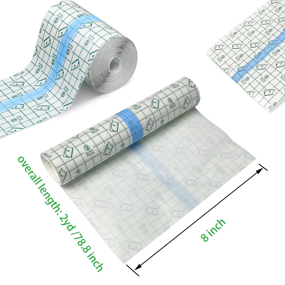 Flatoedu Tattoo Aftercare Bandage Roll 6" x 2 Yard - Waterproof Film